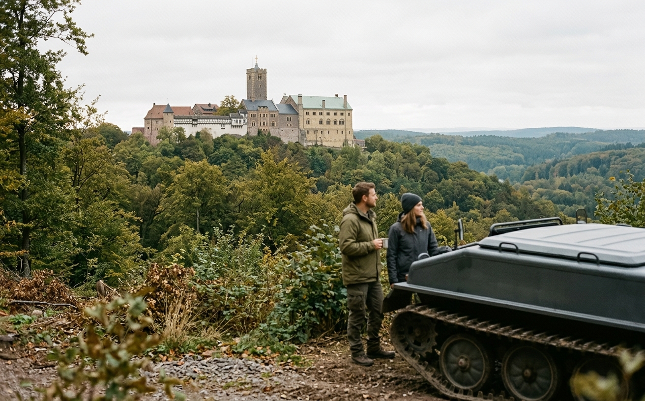 Headerbild: Wartburg oder Panorama Thüringer Wald