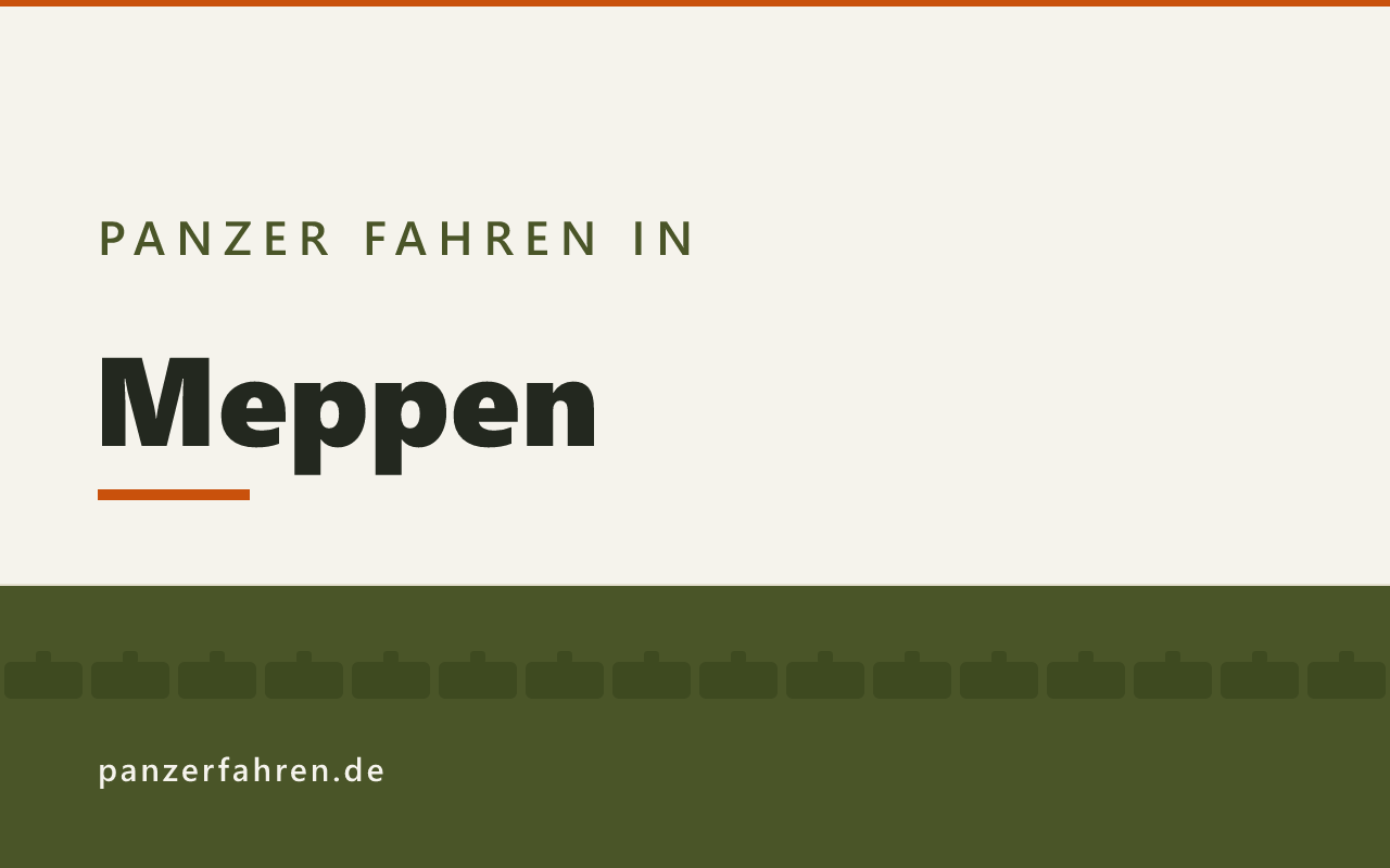 Panzer fahren in Meppen, Titelgrafik