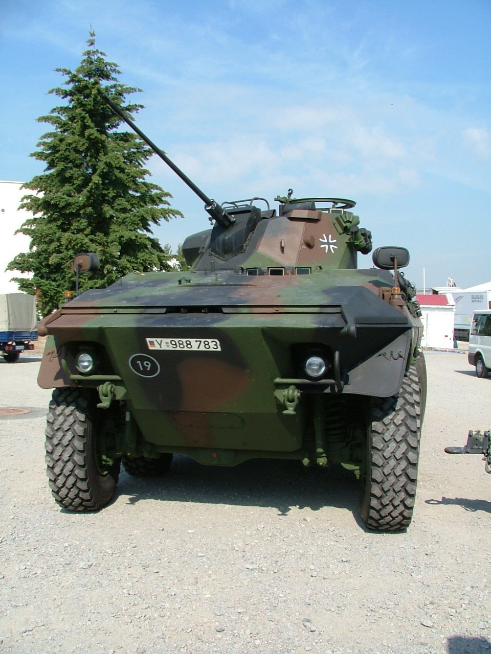 Spähpanzer Luchs Detail Laufwerk oder Turm, ohne Wappen oder Truppenkennzeichen im Bild