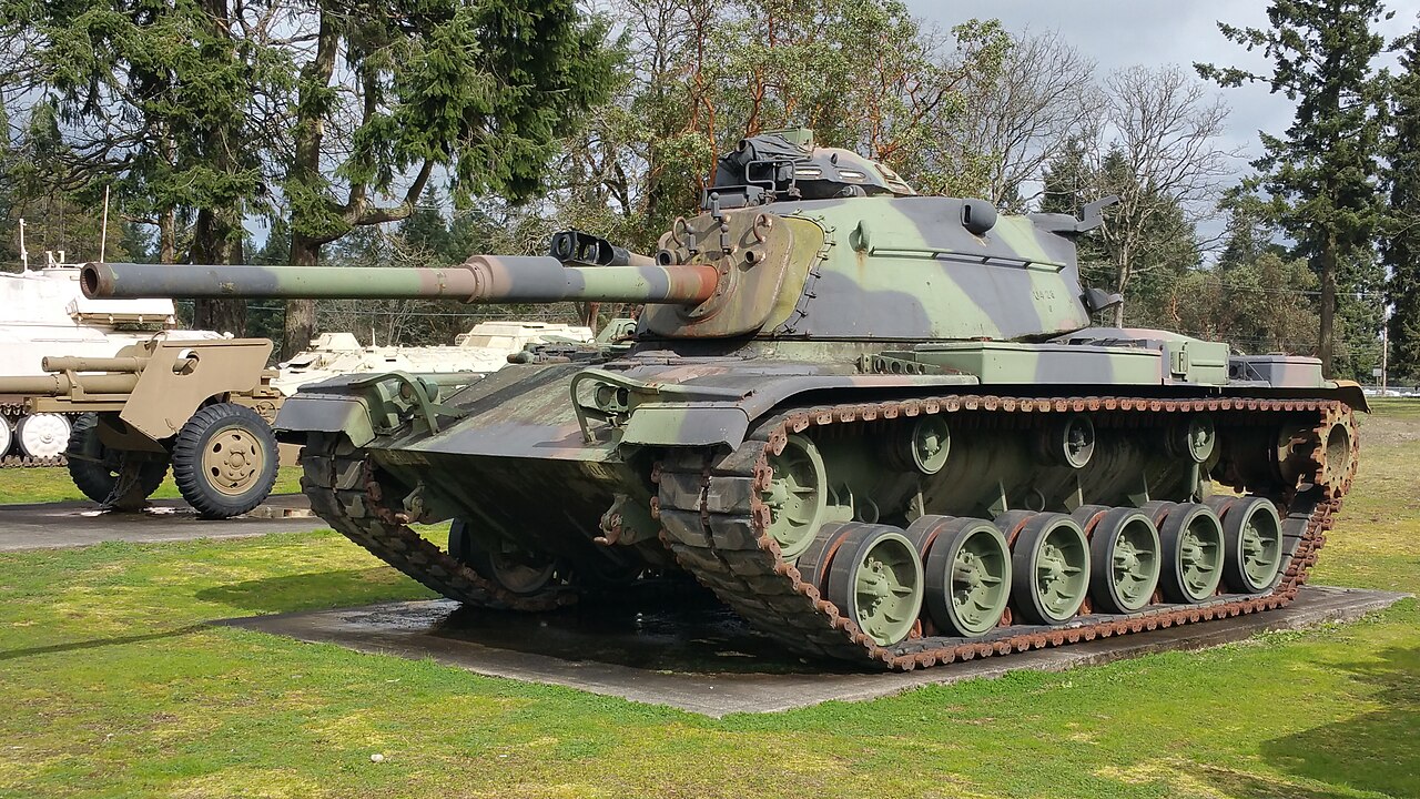 M60 Patton Gesamtansicht seitlich, ohne Wappen oder Truppenkennzeichen im Bild
