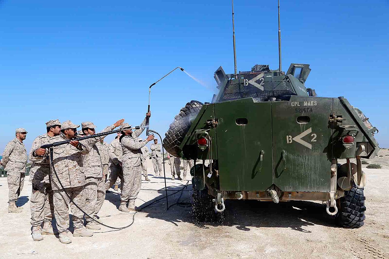 LAV-25 Gesamtansicht seitlich, ohne Wappen oder Truppenkennzeichen im Bild